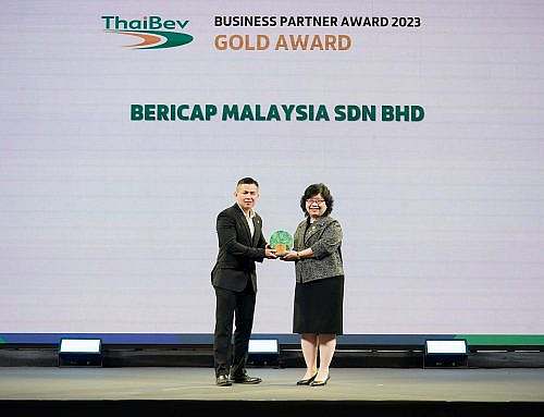BERICAP RECEIVES A GOLD THAIBEV BUSINESS PARTNER AWARD 2023: SUSTAINABLE BUSINESS PRACTICES AND INNOVATION IN ASIA HONORED